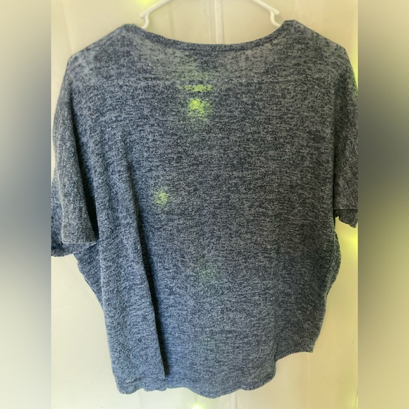 Baggy blue zip detail top - Picture 3 of 3